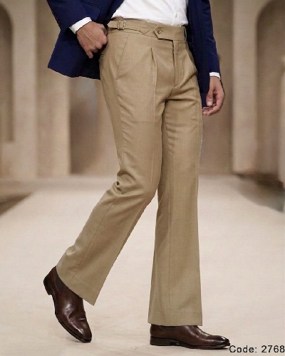 Men's Bootcut Formal Pant - Khaki